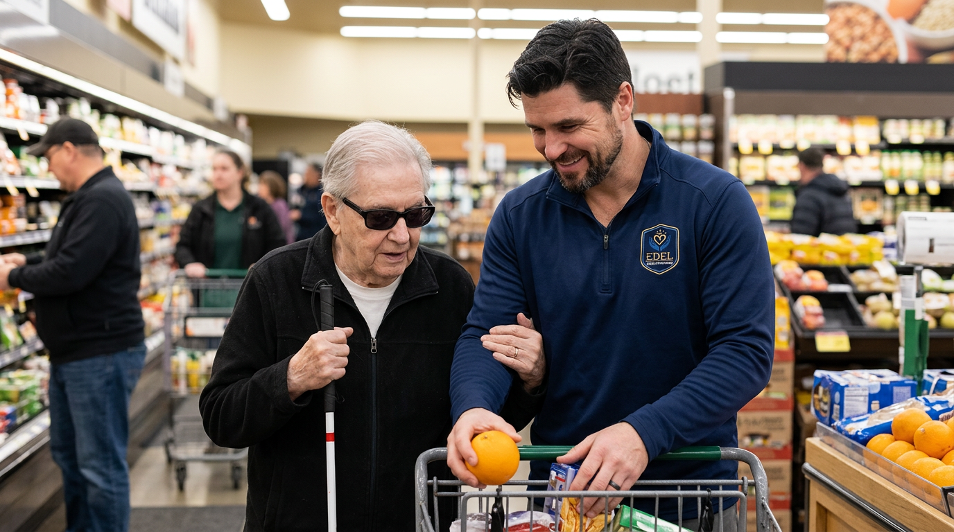 Me helping Roger shop